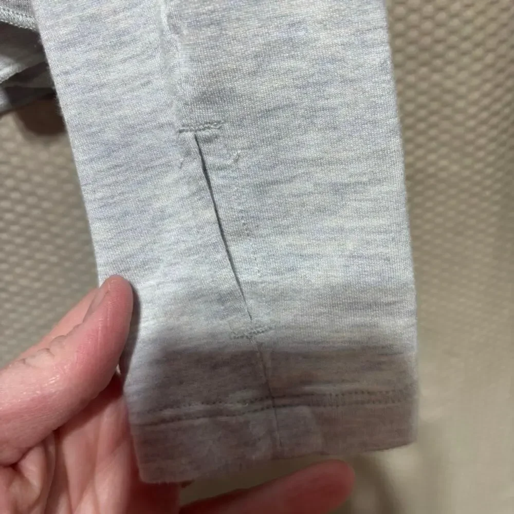 Cabi Heather Gray Cowl Neck Sport Topper Thumbhole Long Sleeve Top Large - Picture 8 of 11